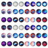 JJG 20 PCS Starry Sky Nebula Glass Dome Cabochons Half Round Flatback, 25mm Diameter, Random Color