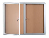 Cork Bulletin Enclosed Cabinet Two Swing Doors