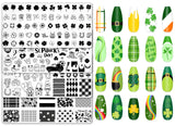 Whaline 4 Pcs St. Patricks Day Nail Plates Stamping Set Stamp Templates Shamrock Clover Coin Hat Nail Art Plates for Irish Holi