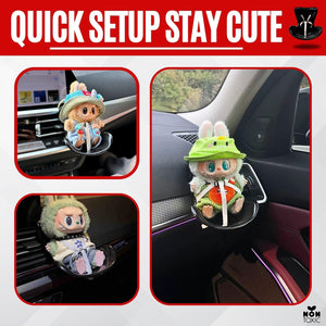 Accessories for Labubu Dolls, Have a seat for labubu Doll, Doll Vent car seat,Suitable for displaying and Protecting Labubu Doll