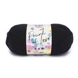 Lion Brand Yarn Pound of Love, Value Yarn, Large Yarn for Knitting and Crocheting, Craft Yarn, Black
