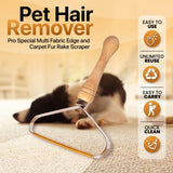 1-Pack Pet Hair Removal Tool - Carpet Rake and Squeegee for Pet Hair Remover Tool - Lint Remover and Hair Scraper for Couch - Ea