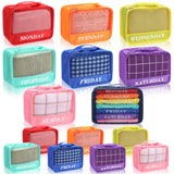 Yeyeplum Days Of Week Packing Cubes Summer Camp Essentials Weekly Organizer Storage Bag School Clothes For Travel Kids Family, R