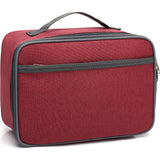 FlowFly Kids Lunch box Insulated Soft Bag Mini Cooler Back to School Thermal Meal Tote Kit for Girls, Boys,Women,Men, Deep Red