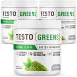 (3 Pack) TestoGreens Powder, TestoGreens Advanced Formula, TestoGreens All Natural Formula, 90 Servings for 3 Months