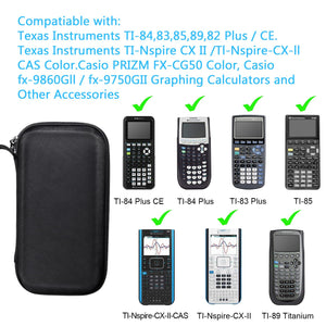 SKYREH Graphing Calculator Carrying Case for TI-84 Plus CE, Hard EVA Shockproof Protective Case for Texas Instruments TI-84 Plus