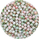 8mm Glass Beads Bulk for Bracelets Pink Crystal Beads for Jewelry Making Large Holes Round Beads for DIY Earrings Necklace Craft