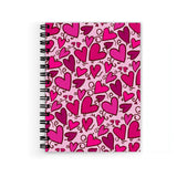 Vprint Heart Love Texture Spiral Wiro Unruled Blank Pages Notebook Diary Journal Drawing Book SizeA5(6X9 Inches) (Heart Love Te