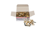 Charles Leonard Fasteners, Round Head, Brass Plated, 1 Inch Shank, 10 MM Head, 100Pack (4RBP)