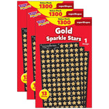 Gold Sparkle Stars superShapes Value Pack, 1300 Per Pack, 3 Packs