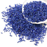 Royal Blue Tube Bugle Beads, 2 6mm 1440 Pcs Colored Glass Beads for Jewelry Making, Earring, Necklace, Bracelet, Waist Beads, C