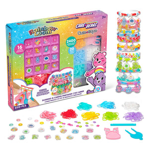 Rainbow Loom: Care Bears Cutetique: Sharing is Caring -16 Charms, DIY Rubber Band Bracelet Kit, Exclusive Cheer Bear Loom, Jewel
