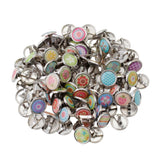 100 PCS Mini Metal Decorative Brads: 12mm Paper Fasteners for DIY Scrapbook and Paper Crafts