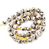 Malahill Wholesale Natural Faceted Stone Beads for Jewelry Making Sold per Bag 5 Strands Inside Cube Dalmatian 8mm