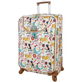 Lily Bloom Luggage 24 Expandable Design Pattern Suitcase With Spinner Wheels For Woman (24in, Furry Friends)