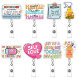 Cute Funny Retractable Badge Reel - 8PCS Nursing Retractable Badge Holders Alligator Clip Accessories, Healthcare Medical Mental