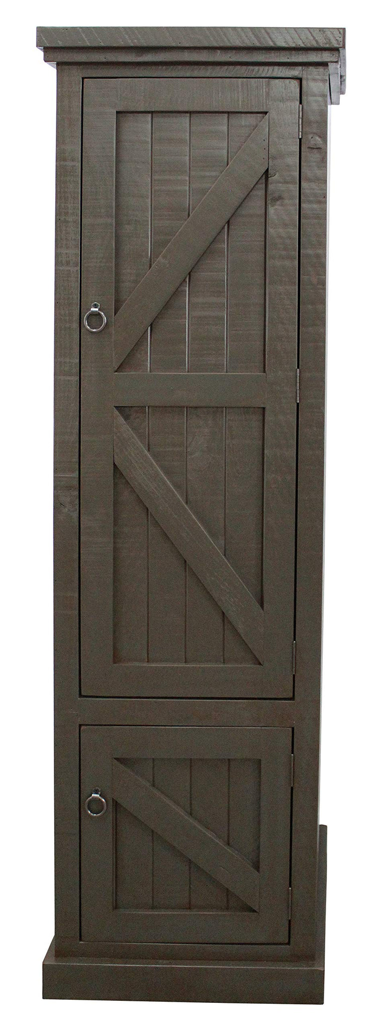 American Heartland Rustic Single Door Armoire, Rustic Grey