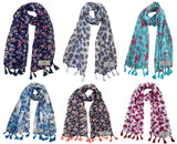 Fusfus WomenS Printed Chiffon Scarves And Stoles, Free Size(Multicolour, Fs1581) Pack Of 6 (Multicolor1)