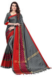 OM SAI LATEST CREATION Soft Cotton Silk Foil Print Saree For Women Banarasi Saree Under 449 2021 Beautiful For Women saree (Grey
