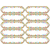 Ashley Productions ASH18101 10 Piece 2.25 x 4 in. Magnetic Nameplates Confetti