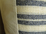 Plutus Brands Plutus Stone Manor Indigo Handmade Throw Pillow, 18 X 18, Navy/Cream