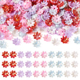 FASHEWELRY 200 Pcs Acrylic Bead Caps Multi-Petal Flower Bead End Caps Plating Iridescent Acrylic Beads for Jewelry Making Bracel