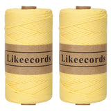 Likeecords 2 Skeins of 100% Cotton Crochet Bag Cord 2mm x 170m Macrame Cord 2mm Crochet Thread Macrame Rope Gift for Knitter (Le