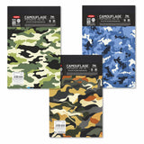 Anupam Camouflage Writing Pad 14X22Cm Plain Paper 65Gsm 80 Sheets Notepads, Micro Perforated Notebook With Strong Back Board For