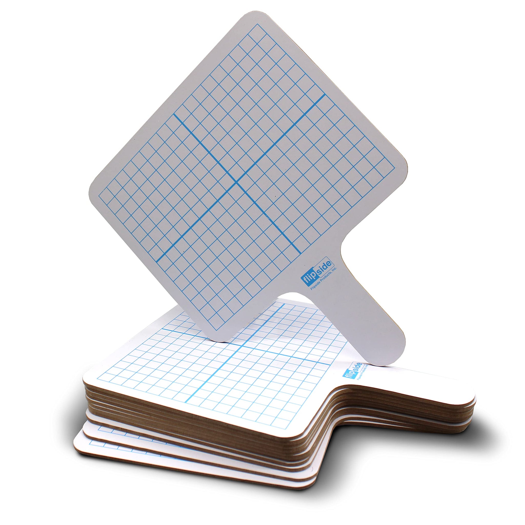 Flipside Products Rectangular Graph Dry Erase Answer Paddles, Double-Sided, Auction, Handheld Whiteboard, Handle Response Board,