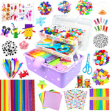 3000 Arts and Crafts Supplies for Kids Craft Kit Craft Box with Pipe Cleaners Arts and Crafts for Kids Age 4-6, 6-8, 8-12 DIY Sc