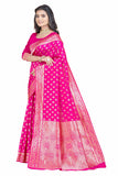 Sugathari Womens Banarasi Saree Pure Kanjivaram Silk Saree Soft New Ladies 2023 Design Wear Pattu Sarees Latest Party Sari Collections With Blouse Piece For Wedding Sadi (San Pari-192 Rani)