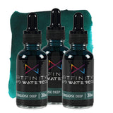 Artfinity Liquid Watercolor Paint 30 ml Bottle- 3 Pack, Turquoise Deep- Vibrant Dye-Based Liquid Watercolor w/Glass Pipette, Fas