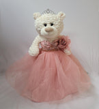 KINNEX COLLECTIONS SINCE 1997 20 Quince Anos Quinceanera Last Doll Teddy Bear with Dress (Centerpiece) B16631-30M (Rose Gold)
