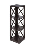 Convenience Concepts Oxford 3 Tier Corner Bookcase, Espresso