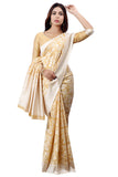 Glory Sarees Womens Banarasi Artificial Silk Saree With Blouse Piece (Kara124-Beige_Beige)
