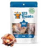 123 Treats Meaty Dog Bones, 100% Natural Knee Cap Beef Bone Dog Treats, No Additives, Made from Premium USA Grass Fed Beef, Tast