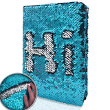 Sequin Girls Journal for Kids, 8.5x5.5 Inches 160 Lined Pages Diary for Girls and Boys Reversible Flip Sequence Notebook for Tee