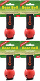 Coghlan's Bear Bell with Magnetic Silencer - Red (4-Pack)