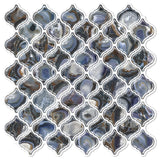 STICKGOO Arabesque Self Adhesive Tile Peel and Stick Backsplash, 12  X12for Kitchen, Wall (Thicker Design, Faux Blue Agate)