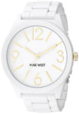 Nine West Women's Metal Bracelet Watch with Rubberized Coating
