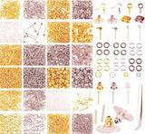 Diy Crafts 600 Gram, Antique Gold, Earring Making Kit Jewelry Makes Supplies Earring Post Jump Rings Earring Back Tweezers Jump 