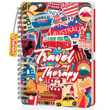 Jhingalala Diaries A5 Hardbound Wiro Notebook Diary With Travel Theme Based Dangler I Spiral Notebook With Planner And Calenda
