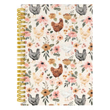 Nipil Chicken Floral Notebook Journal, Chicken Lovers Gifts for Women Notebooks for Note Taking, Retro Floral Journals for Writi