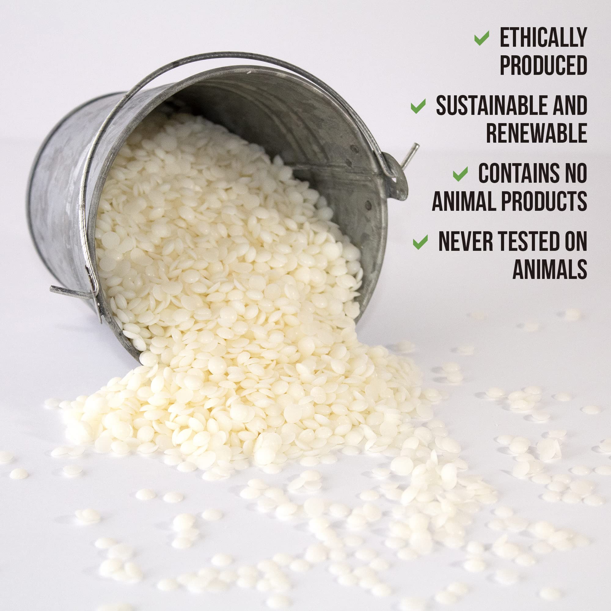 American Soy Organics- 10 Lb Of Freedom Soy Wax Beads For Candle Making - Microwavable Soy Wax Beads - Premium Soy Candle Making