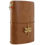 Vane Oak Leather A5 Travelers Notebook Journal Planner Cover with Charms