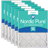 Nordic Pure 18x25x1 (17 1/2 x 24 1/2 x 3/4) Pleated MERV 14 Air Filters 6 Pack