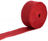 CleverDelights 2.5 Red Burlap Ribbon - Wired Edges - 25 Yards - 100% Jute Burlap Fabric - 2.5 Inch Ribbon - Crafts Home Decor