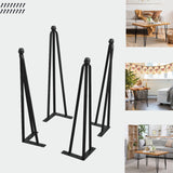 Warmaxx Metal Hairpin Legs 18 inch Height Wrought Iron Black End Table Legs Industrial Sturdy Adjustable Legs for Furniture Mode