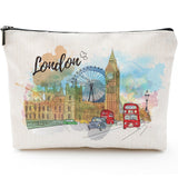 Sitsink London Travel Souvenirs Gifts - London Travel Must Haves Gifts from England, British Iconic Landmarks Big Ben Makeup Bag