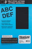 Headline Sign StickOn Vinyl Letters and Numbers, Black, 3Inch, Made in USA (31311)